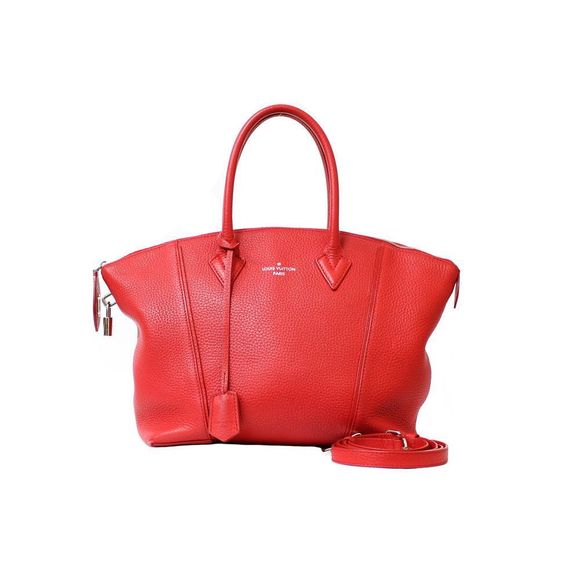 Louis Vuitton Parnacea Lockit Leather Red MM Shoulder Bag - Picture 1 of 8